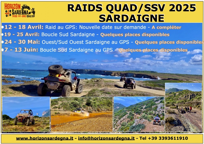 RAIDS QUAD/SSV - SARDAIGNE 2025